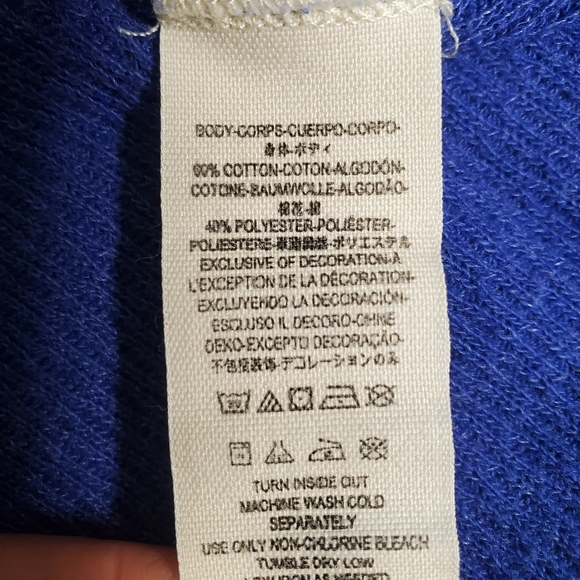 We The Free Blue Boho Hippy Rainbow‎ Thermal Waffle Knit Top Size Medium - Picture 9 of 12